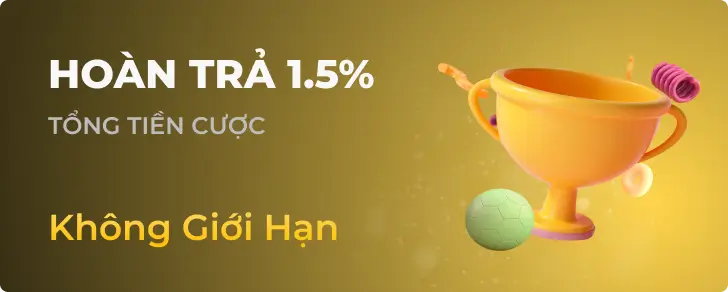 Hình ảnh quảng cáo cho chương trình HOÀN TRẢ 1.5%